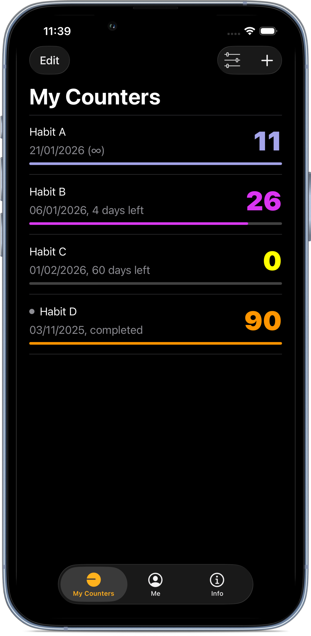Break Free Tracker screenshot